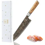 Zayiko Kiritsuke Schwarz, Metall, Echtholz,Ahorn, 35 cm, Kochen, Küchenmesser Kochmesser
