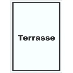 HB-Druck Terrasse Aufkleber mit Text hochkant A4 (210x297mm)