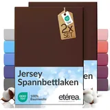 Etérea, Fixleintuch, Comfort Jersey 2x Set (180 x 200 cm, 200 x 200 cm)