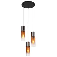 GLOBO Hängeleuchte Pendellampe Wohnzimmerlampe Küchenlampe 3 flammig Glas H 150 cm