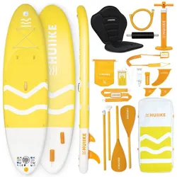 Stand Up Paddling Board Premium Zubehör, HUIIKE, Gelb, große Stabilität 305 MM