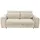 ed exciting design Big Sofa BARURA Cord cream – Kompakte Couch mit 2 Nierenkissen