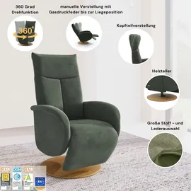 Home Affaire TV-Sessel Glendale Polyester 75 x 112 x 82 cm Silber mit Aufstehhilfe