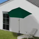 Mendler Sonnenschirm halbrund Parla, Halbschirm Balkonschirm, UV 50+ Polyester/Alu 3kg 270cm mit Ständer