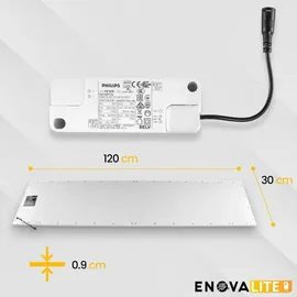 enovalite LED-Panel, 36 W, 3600 lm, EEK: F, 1200x300 mm, 4000 K - Weiß