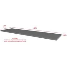 Küchen-Preisbombe Arbeitsplatte 220cm 38mm Anthrazit matt Küche Nessa Scandi Old Style Ava-AR Luna