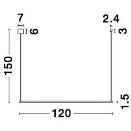 Nova Luce Elettra 1-flg. Ø 120 cm schwarz Aluminium
