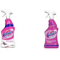 Vanish Oxi Action Multi-Textil Fleckenentfernerspray – 1 x 660 ml – für Teppiche und Polster, gegen Schmutz + Vorwaschspray Color – 1 x 750 ml – Fleckenentferner für die Vorbehandlung bunter Wäsche