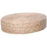 ANDRESLAD Yogakissen Rund Aus Strohgeflecht Traditionelles Sitzkissen Für Boden Bodenkissen Zum Sitzen Im Japanischen Stil Geeignet Für Yoga Und Meditation Im Innen Und Außenbereich