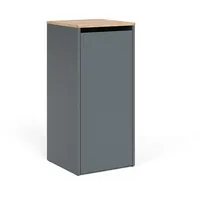 Vicco Badschrank, Anthrazit, Honigeiche, Holzwerkstoff, Rechteckig, 40.2x88.2x40.5 cm