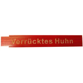 Heka Zollstock Verrücktes Huhn 2 m, rot