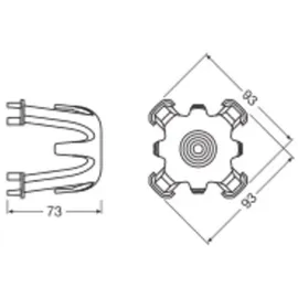LEDVANCE SP HOLDER DN68 H65 Abstandshalter