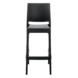 CLP 2er Set Barhocker Maya Kunststoff schwarz