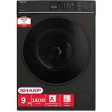 Sharp ES-WNFL914CMDA-DE Waschmaschine (9 kg, 1400 U/min) schwarz