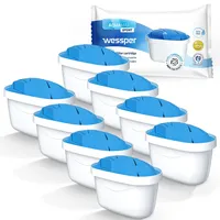 Wessper Pack 10 Sport Wasserfilter Kartuschen Kompatibel mit BRITA Maxtra+, Maxtra Plus Wasserfilterkartuschen