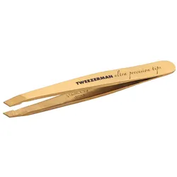 Tweezerman Ultra Precision Mini Slant Tweezer - Schräg Mini Gold Pinzette