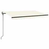 vidaXL Automatisch Gelenkarmmarkise 450 x 300 cm creme 3069127