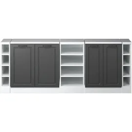 Vicco Sideboard 60 x 83,8 cm Anthrazit Landhaus / Weiß