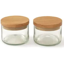 side by side Salz- und Kräuterdosen 2er Set Eiche Glas