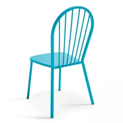 Oviala Business Bistrostuhl aus blauem Metall