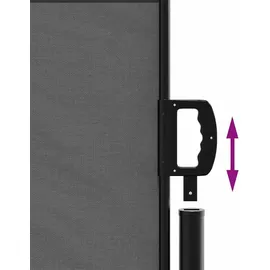 vidaXL Seitenmarkise 120 x 500 cm Grau Polyester