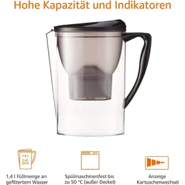 Amazon Basics AmazonBasics Wasserfilterkanne schwarz