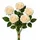 Decoris Künstliche Rose mit Stiel 8x55cm - Kunstblumen Seidenblumen Dekoblumen Blumendeko Stielblumen Blumen Deko Hochzeit Valentinstag Kunstrose Creme