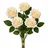 Decoris Künstliche Rose mit Stiel 8x55cm - Kunstblumen Seidenblumen Dekoblumen Blumendeko Stielblumen Blumen Deko Hochzeit Valentinstag Kunstrose Creme