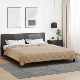 vidaXL Sommerdecke Taupe 240 x 200 cm Mikrofaser