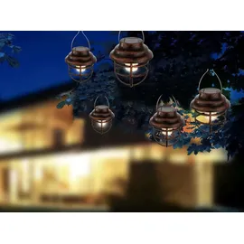 bmf-versand Solarleuchte Garten 3er Set Laterne zum Hängen Solarlampe Außen Leuchte Solar