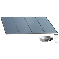 4 monokrist. Solarmodule 4x 100 W + WLAN-Mikroinverter 350 W, schwarz