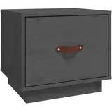 vidaXL Nachttisch Grau 40x34x35 cm Massivholz Kiefer