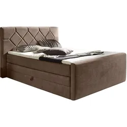 Boxspringbett »Atlanta«, inklusive Topper und Bettkasten, schwarz, , 37372002-0 Luxus-Microfaser