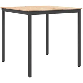 vidaXL Bartisch Natur 110 x 110 x 105 cm Massives Kiefernholz Beige