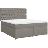 vidaXL Boxspringbett 180 x 200 cm Taupe