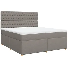 vidaXL Boxspringbett 180 x 200 cm Taupe
