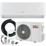 COSTWAY Split-Klimagerät Quick Connect, 9000BTU/2,6 kW, mit 7 Modi, Set weiß 78 cm x 25 cm x 20 cm