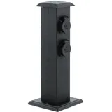 EGLO Steckdosensäule 4-fach Kunststoff und Metall 40 cm x 11 cm inkl. IP44 schwarz