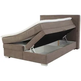 Jockenhöfer Gruppe Boxspringbett »Arabella, 2x 70er Boxen mit Stauraum« Wende-Bonell-Federkern-Matratze (H2/H3), inkl. Topper