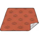 Große Picknickdecke Halloween Orange Decke mit Stauraum für draußen