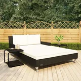 vidaXL 2-Personen-Sonnenliege 200 x 130 x 30 cm Schwarz