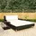 vidaXL 2-Personen-Sonnenliege 200 x 130 x 30 cm Schwarz