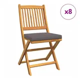 vidaXL Klappstuhl 49 x 57,5 x 92 cm grau 8 St.
