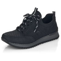 RIEKER Damen Sneaker Halbschuh Schnürschuh tolle Oberfläche Struktur M3682, Größe:38 EU