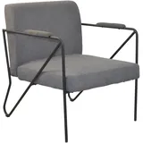 Hofmann Living And More Sessel, grau, B:64cm H:77cm T:76cm, 100% polyester, HOFMANN LIVING AND MORE, Sessel, Sessel