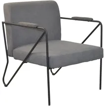 Hofmann Living And More Sessel, grau, B:64cm H:77cm T:76cm, 100% polyester, HOFMANN LIVING AND MORE, Sessel, Sessel