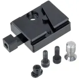 Kupo KS-271 V-lock Batteriehalter aus schwarz eloxiertem Aluminium mit Mehrfachbefestigung zur Montage auf verschiedenen Halterungen und Cheese Plates