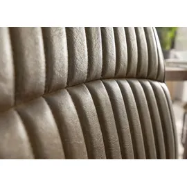 MASSIVMOEBEL24.DE Freischwinger Echtleder 52x62x89 grau Iron Label 04