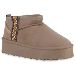 Damen Winter Boots in Taupe
