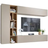 Mirjan24 Wohnwand, Kaschmir, 224x160x33 cm, Wohnzimmer, Wohnwände, Anbauwände